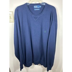Polo Ralph Lauren Cotton Crew Neck Sweater Mens 5XB BIG Embroidered Logo Classic